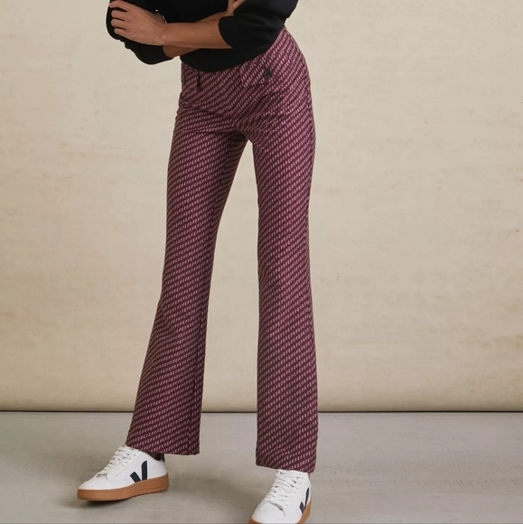 Anthropologie The Essential by Anthropologie Slim Flared Pants Size 4 - Picture 2 of 5